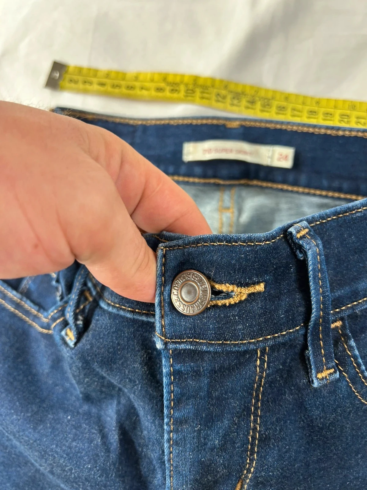 Jean skinny marineblauw Levi's 710 super skinny w24 l30 – photo 12